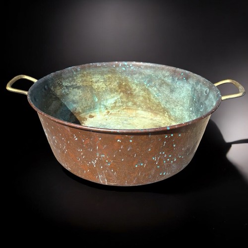 Ancienne bassine cuivre et - ancienne, en